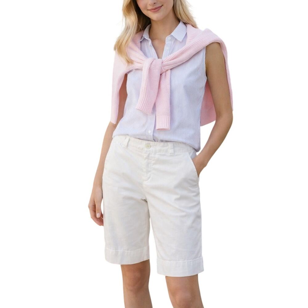 Lacoste White Bermuda Shorts